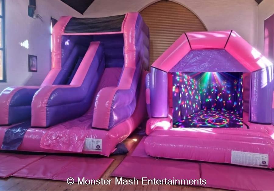 Disco Castle and Large Inflatable slide - Bouncy Castle Hire in ...